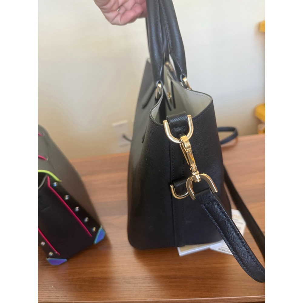 Women's Michael Kors Satchel One Size Black and White - Picture 8 of 10